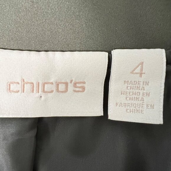 Chicos Collectibles Womens Plus Green Embroidered Bomber Jacket Sequins size XXL - Picture 13 of 16